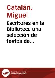 Escritores en la Biblioteca una selección de textos de la literatura valenciana actual