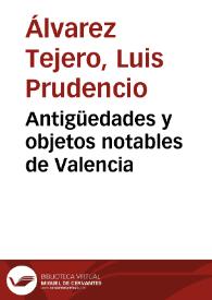 Antigüedades y objetos notables de Valencia