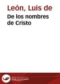 De los nombres de Cristo