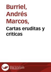 Cartas eruditas y criticas