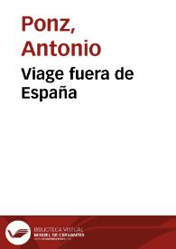 Viage fuera de España