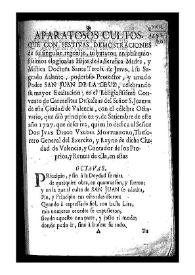 Aparatosos cultos, que con festiuas demostraciones ... tributaron ... las Hijas de ... Santa Teresa de Jesus, a ... San Juan de la Cruz ... en el ...