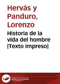 Historia de la vida del hombre