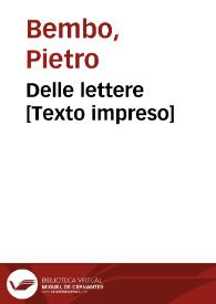 Delle lettere [Texto impreso]