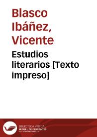 Estudios literarios