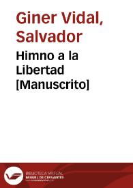 Himno a la Libertad [Manuscrito]