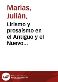 Lirismo y prosaísmo en el Antiguo y el Nuevo Testamento