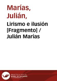 Lirismo e ilusión [Fragmento]