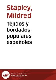 Tejidos y bordados populares españoles