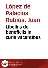 Libellus de beneficiis in curia vacantibus