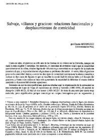 Salvaje, villanos y gracioso: relaciones funcionales y desplazamientos de comicidad