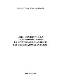 Del contrato a la transmisión. Sobre la responsabilidad hacia las generaciones futuras