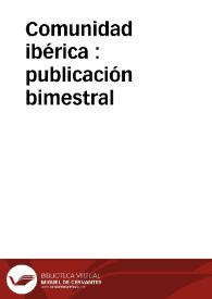 Comunidad ibérica : publicación bimestral