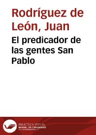 El predicador de las gentes San Pablo