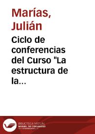 Ciclo de conferencias del Curso 