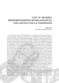 Con S de sexo. Representaciones musicales en el cine erótico de la Transición