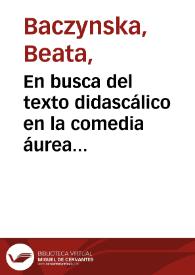 En busca del texto didascálico en la comedia áurea española. La venera en 