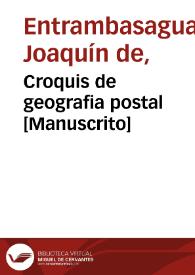 Croquis de geografia postal [Manuscrito]