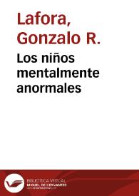 Los niños mentalmente anormales