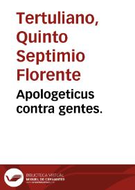 Apologeticus contra gentes.