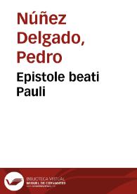 Epistole beati Pauli