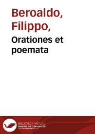 Orationes et poemata