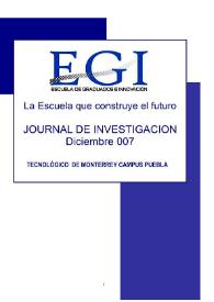 Journal de Investigación de la Escuela de Graduados e Innovación. Diciembre 2007