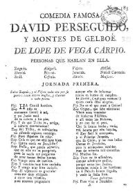 David perseguido, y montes de Gelboé