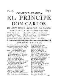 Comedia famosa: El principe don Carlos