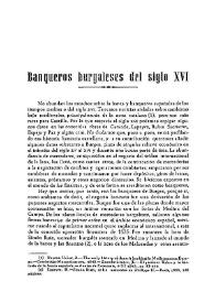 Banqueros burgaleses del siglo XVI