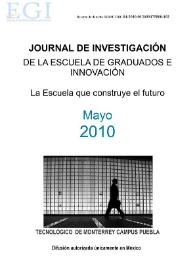 Journal de Investigación de la Escuela de Graduados e Innovación. Mayo 2010