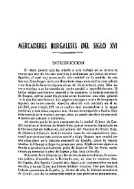 Mercaderes burgaleses del siglo XVI