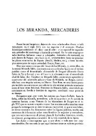 Los Miranda, mercaderes