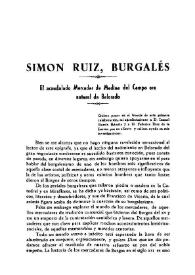 Simón Ruiz, burgalés: el acaudalado mercader de Medina del Campo era natural de Belorado