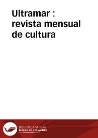 Ultramar : revista mensual de cultura