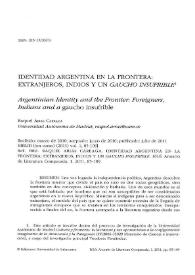 Identidad argentina en la frontera: extranjeros, indios y un 