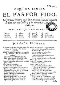 Comedia famosa. El pastor Fido