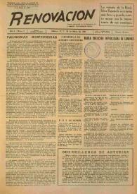 Renovación (México D. F.) : Órgano de la Federación de Juventudes Socialistas de España. Año I, núm. 6, 25 de mayo de 1944