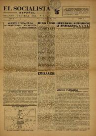 El Socialista Español : órgano central del P.S.O.E. Año I, núm. 4, 19 de septiembre de 1946