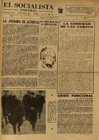 El Socialista Español : órgano central del P.S.O.E. Año I, núm. 5, 7 de octubre de 1946