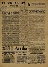 El Socialista Español : órgano central del P.S.O.E. Año I, núm. 6, 29 de octubre de 1946