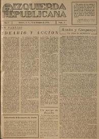 Izquierda Republicana. Año I, núm. 3, 15 de octubre de 1944