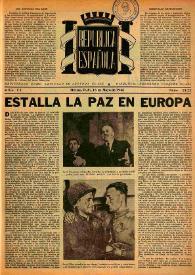 República Española. Año II, núm. 21-22, 15 de mayo de 1945