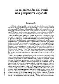 La colonización del Perú : una perspectiva española