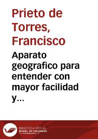 Aparato geografico para entender con mayor facilidad y claridad la Gazeta de nuestra España : va añadida al fin la correspondencia de todas las monedas de la Europa con las de Castilla en España...