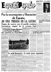 España popular : semanario al servicio del pueblo español. Año I, núm. 1, 18 de febrero de 1940