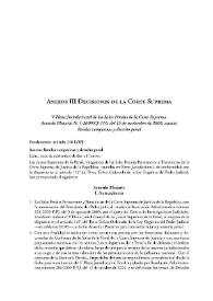 Anuario de Derecho Penal. Número 2009. Decisiones de la Corte Suprema