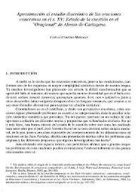 Aproximación al estudio diacrónico de las oraciones concesivas en el s. XV: Estado de la cuestión en el 