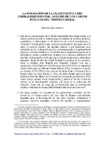 La formación de la clase política del liberalismo español. Análisis de los cargos públicos del Trienio Liberal