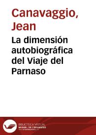 La dimensión autobiográfica del Viaje del Parnaso